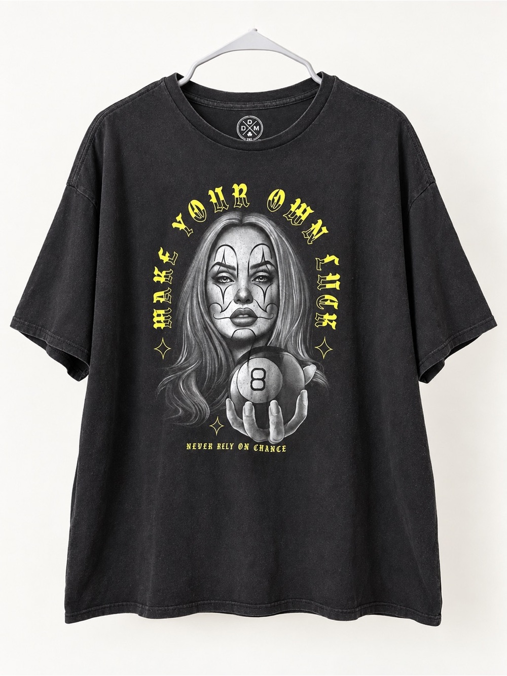 DOM 2XL Black “Make Your Own Luck” 8 Ball Graphic Tee